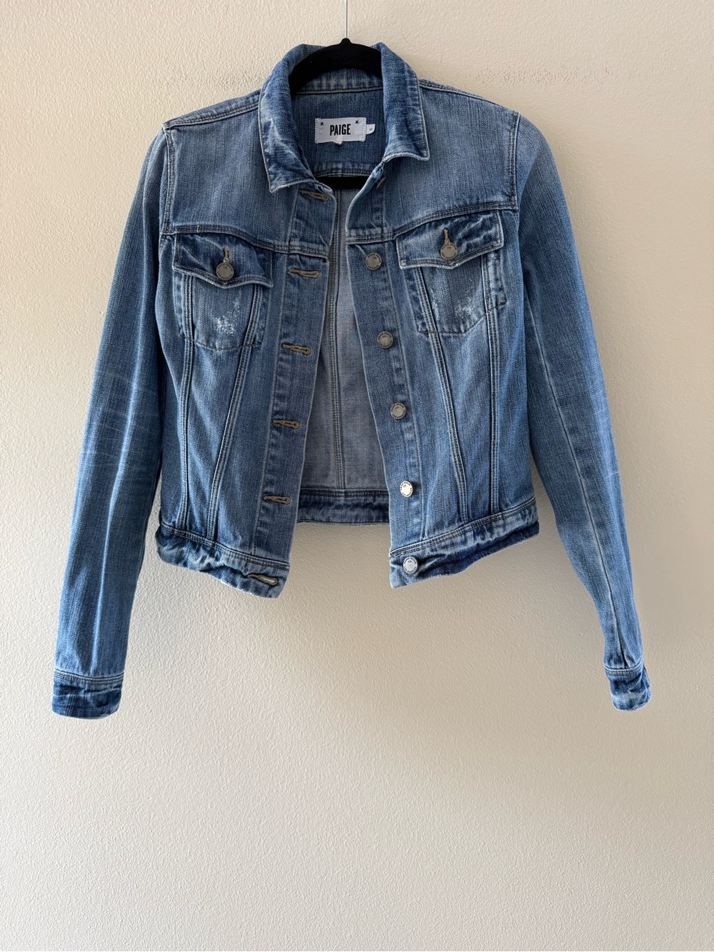 PAIGE Light Blue Denim Jean Jacket